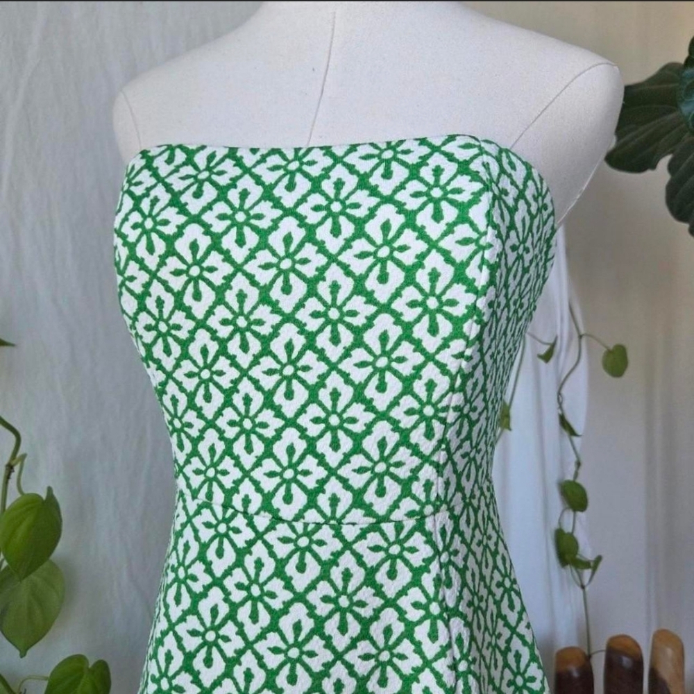 Belle Badgley Mischka Kelly green floral dres